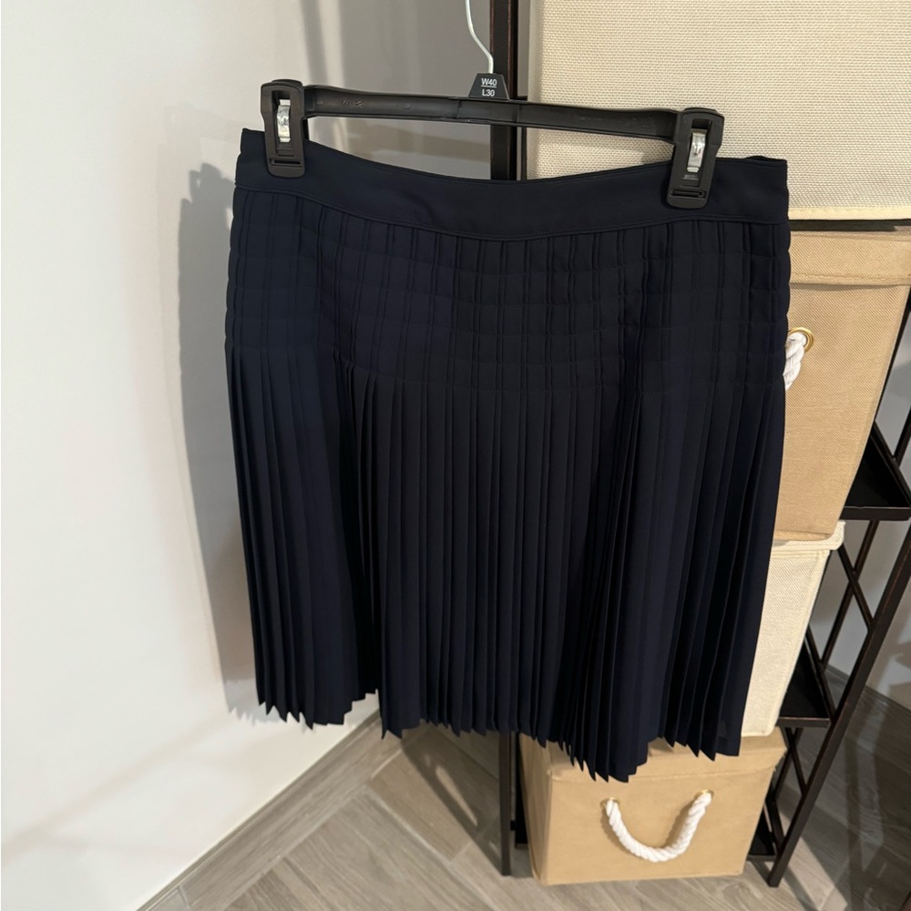 J. Crew Black Pleated Mini Skirt